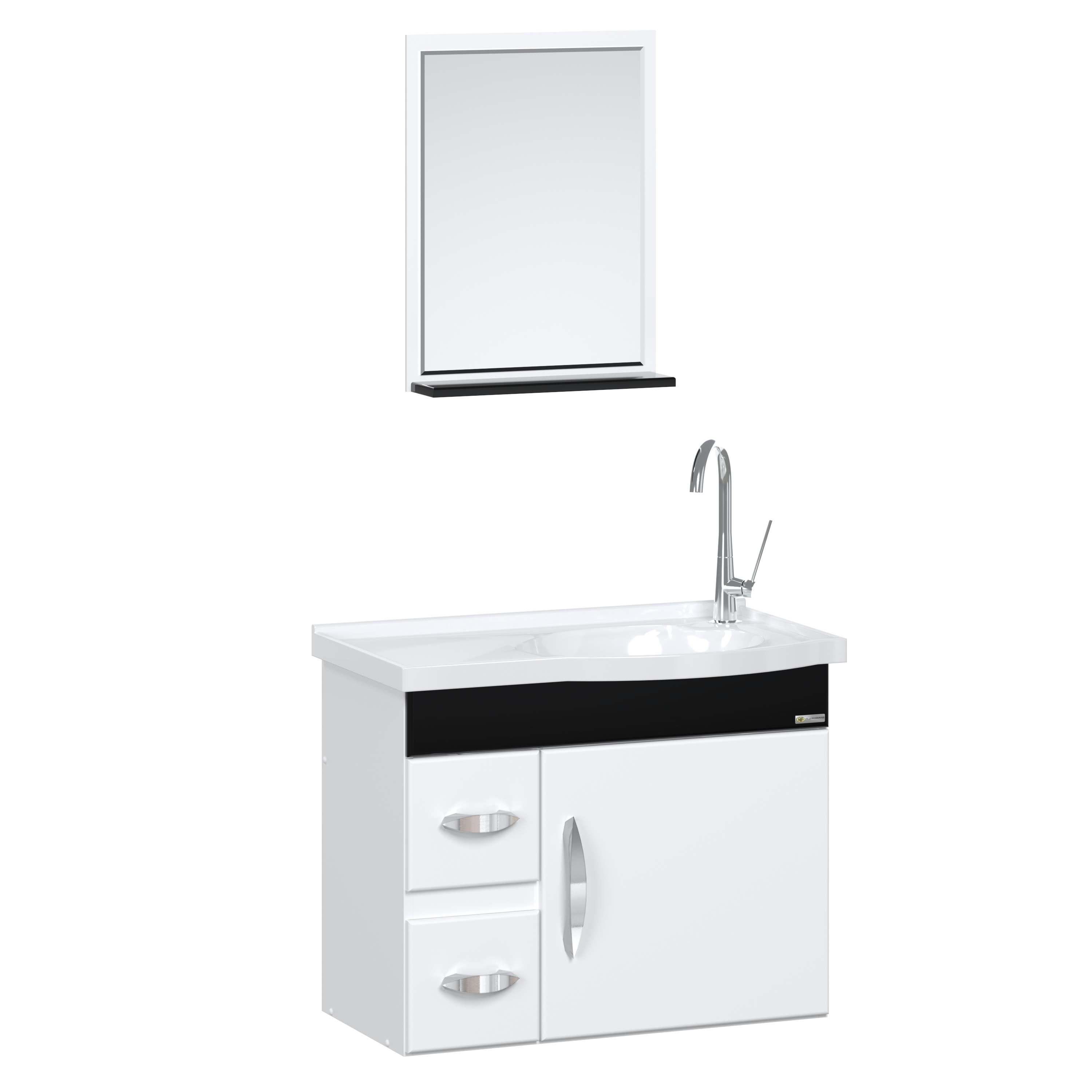 RORATO - KIT SIENA SUSPENSO 2GAV   ESP 55,5CM PRETO